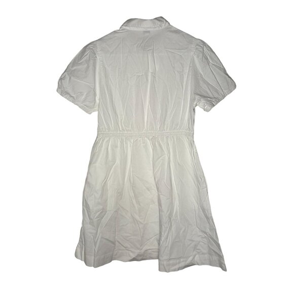 J. Crew Factory Short Sleeve Collared Mini Dress Women's Size 4 in White NWT! - Picture 5 of 5